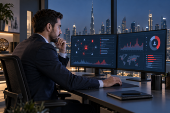 User behavior analytics security monitoring dashboard