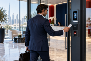 Access control management system with biometric and card access